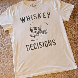 Chaser Whiskey Decisions Skull t-shirt